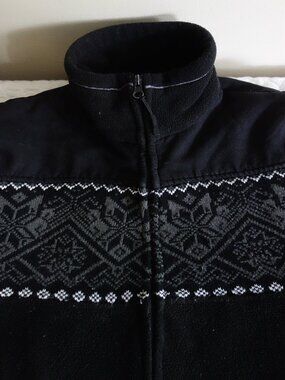 ROKK - NORWAY WILDERNESS EXPERIENCE Black Fleece Zip Jacket Flag Nordic Small